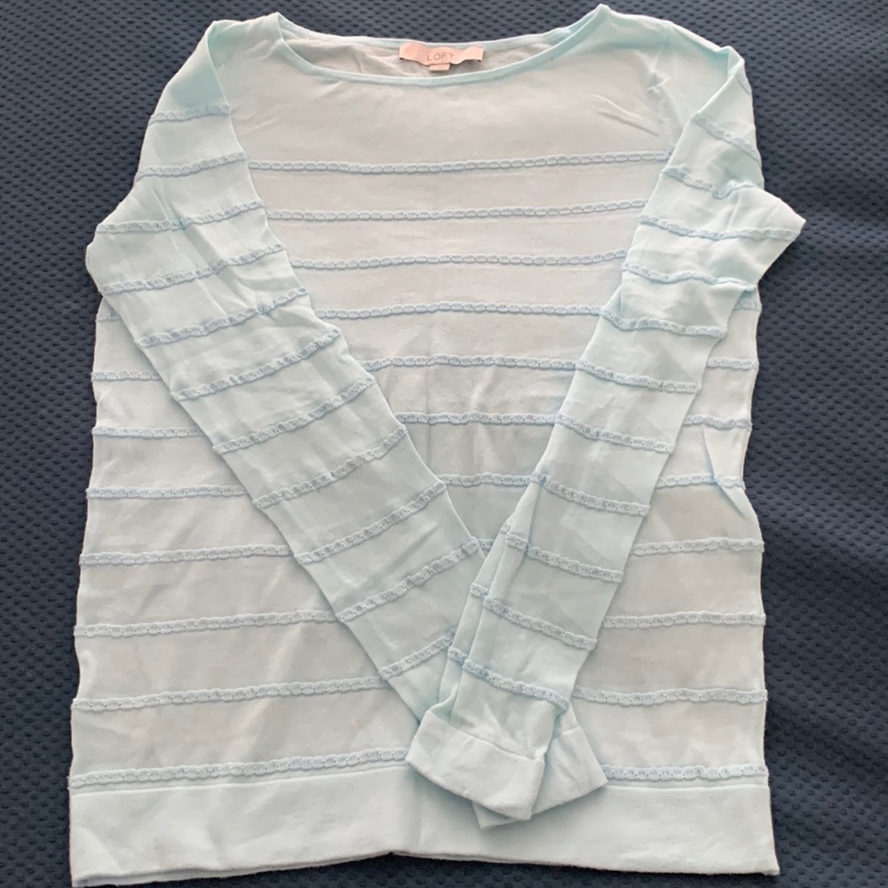 LOFT Medium aqua knit sweater